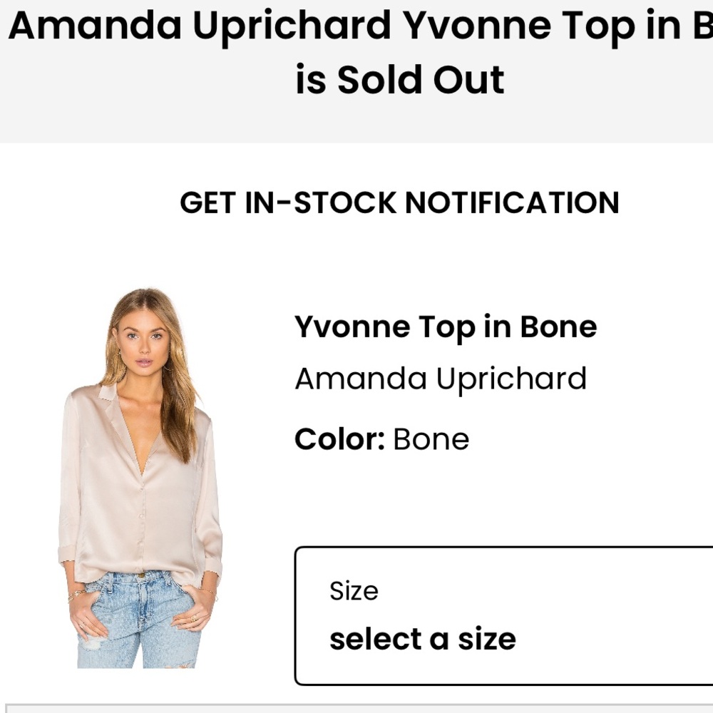 Amanda Uprichard Yvonne Top in Bone